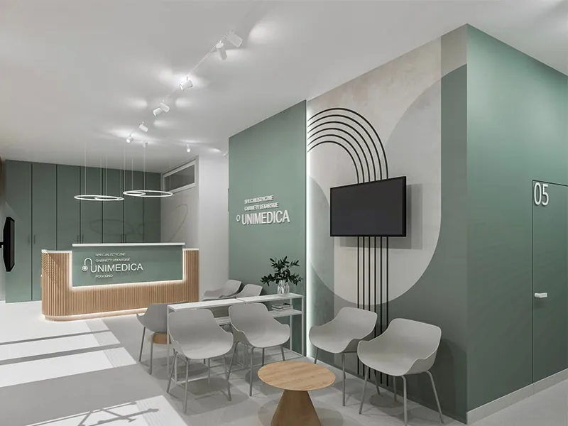 Rejestracja i poczekalnia UniMedica Gabinety Lekarskie Pogodno w Szczecinie